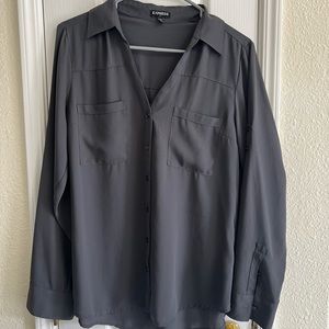 Express: Dark Gray Portofino button down